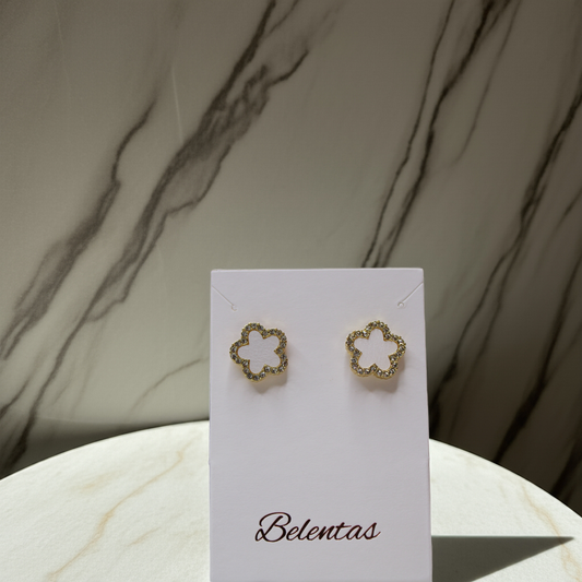 White Flower Earrings
